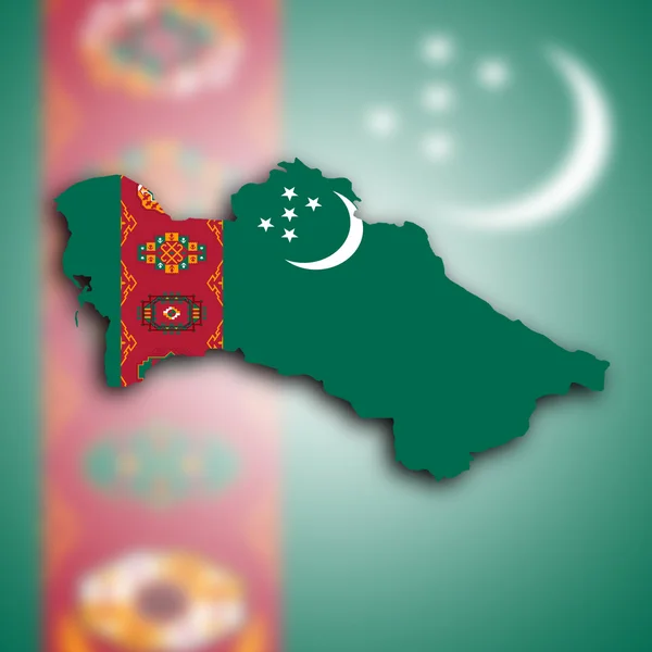 Mapa de turkmenistan — Foto de Stock