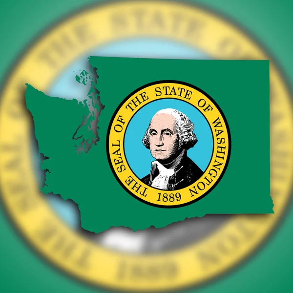 Karte des Bundesstaates Washington — Stockfoto
