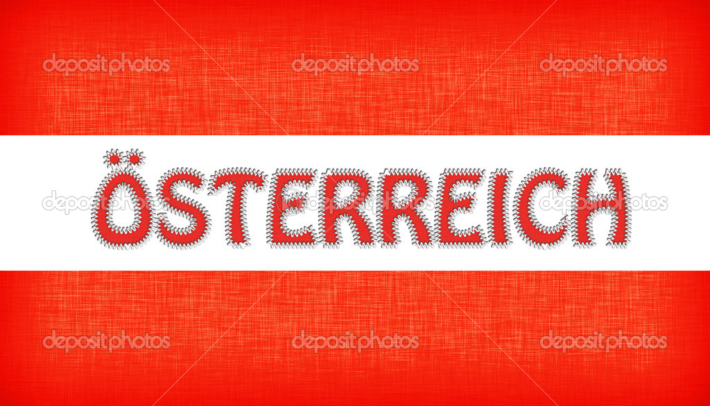 Flag of Austria with letters