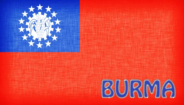 国旗的缅甸缝合用字母 — 图库照片