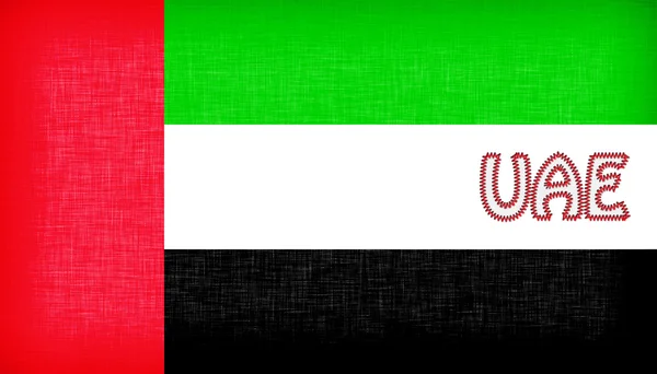 Флаг ОАЭ, сшитый буквами — стоковое фото