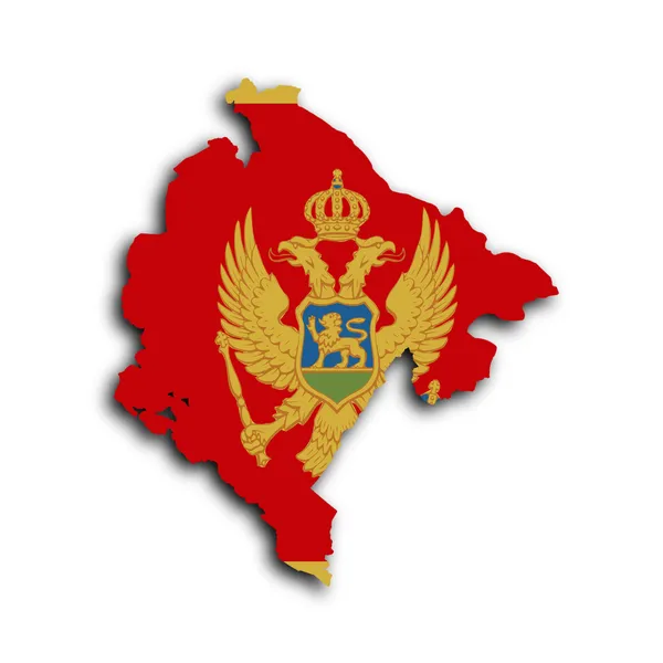 Mapa Czarnogóry — Zdjęcie stockowe