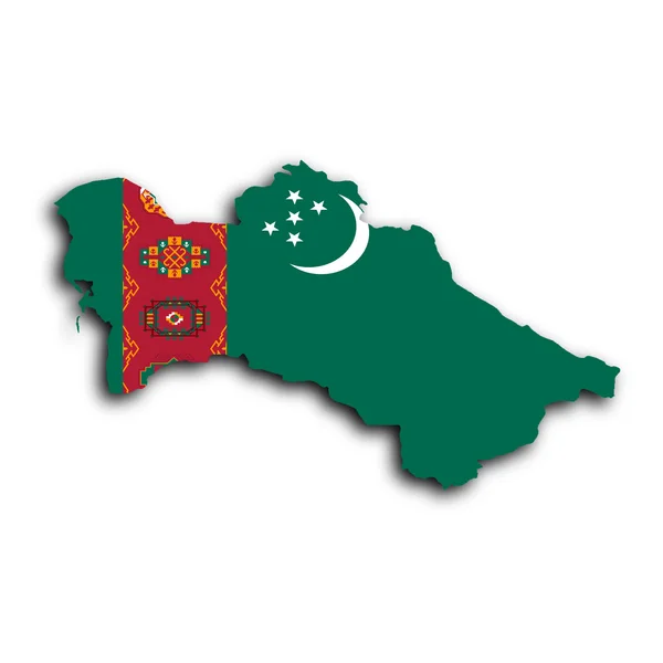 Karta över turkmenistan — Stockfoto