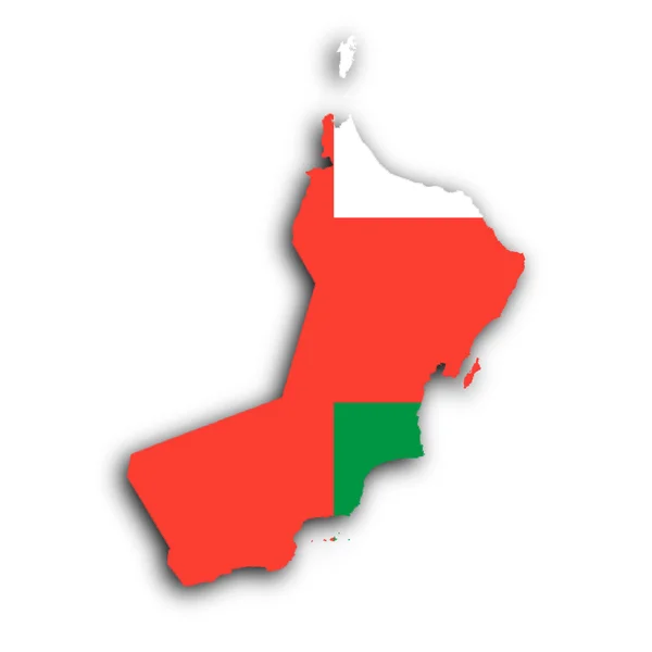 El mapa de Omán —  Fotos de Stock