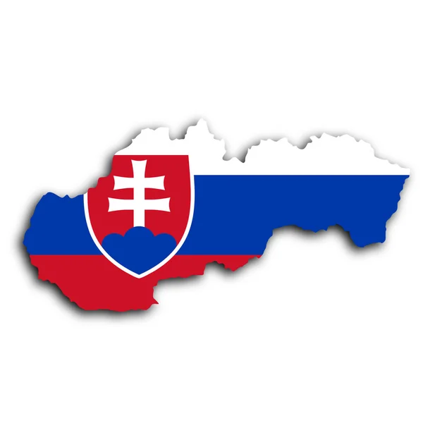 Карта Словаччини — стокове фото