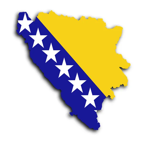 Karte von Bosnien und Herzegowina — Stockfoto