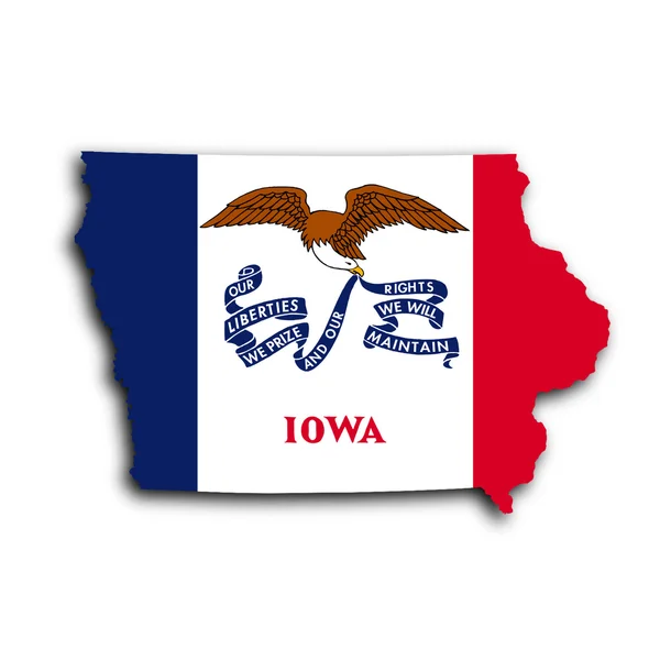 Map of Iowa — Stock Photo, Image