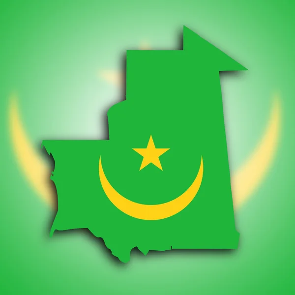 Karte von Mauretanien — Stockfoto