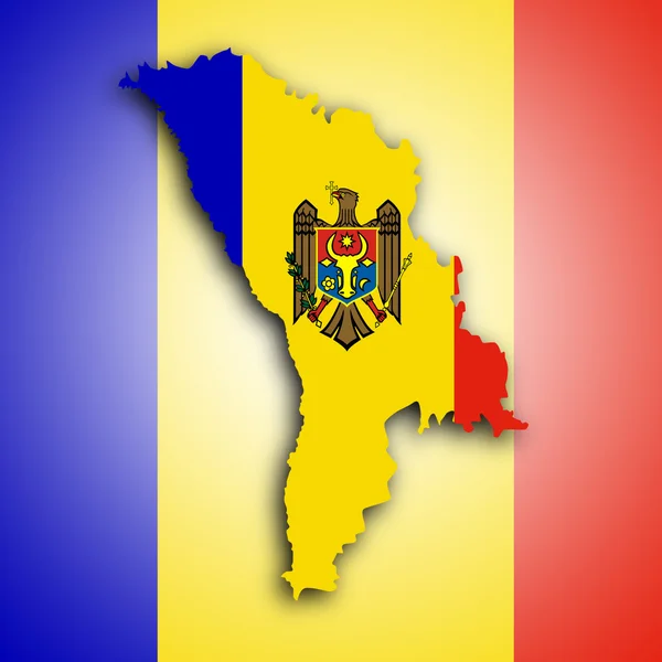 La mappa di Moldova — Foto Stock