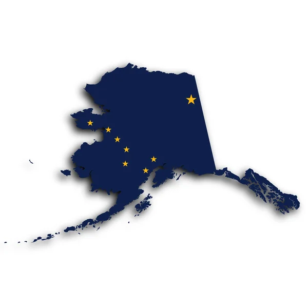 Карта Аляски — стокове фото