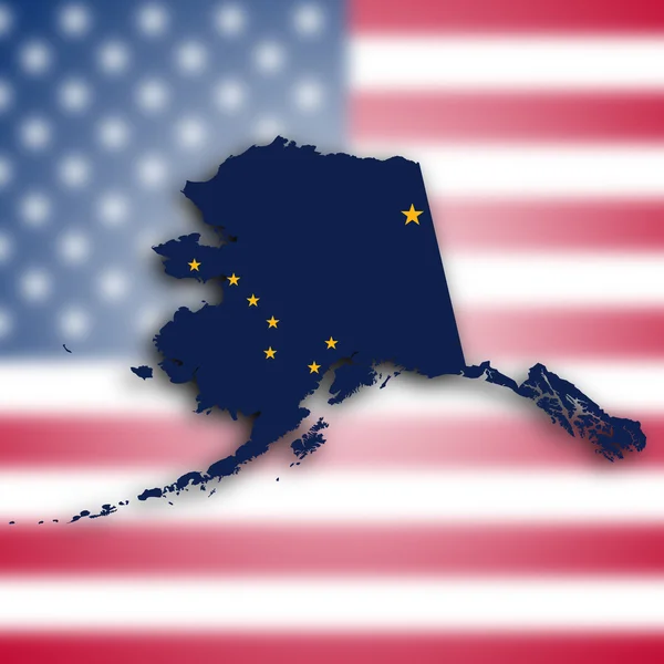 アラスカの地図 — ストック写真