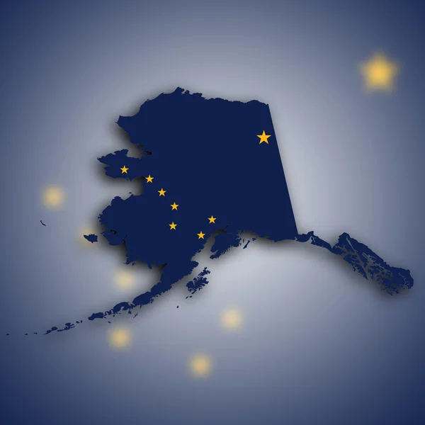 Mapa Aljaška — Stock fotografie
