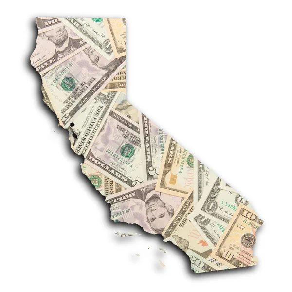 Mapa Kalifornie — Stock fotografie