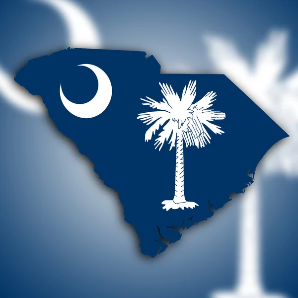 Kaart van South Carolina — Stockfoto