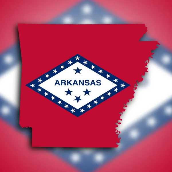 El mapa de Arkansas —  Fotos de Stock