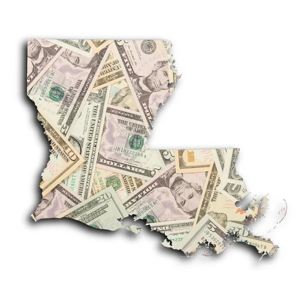 Karte von Louisiana — Stockfoto