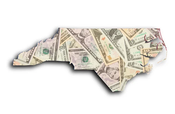 Karte von North Carolina — Stockfoto