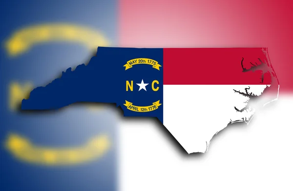 La mappa di North Carolina — Foto Stock