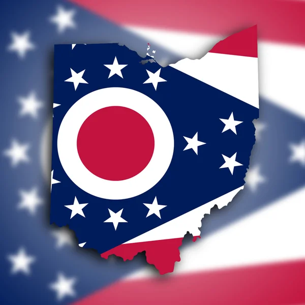 El mapa de Ohio —  Fotos de Stock