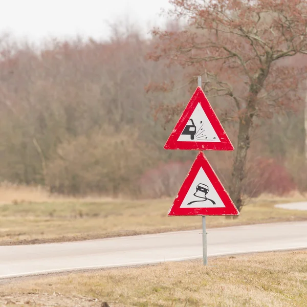 Roadworks signs — Stock Photo, Image