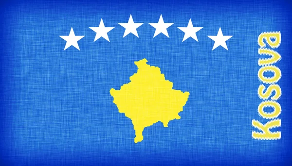 Linne flagga kosovo — Stockfoto