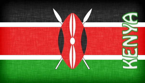 Linen flag of Kenya — Stock Photo, Image