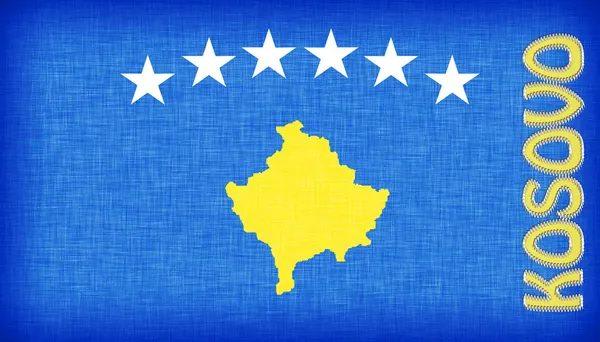 Linne flagga kosovo — Stockfoto