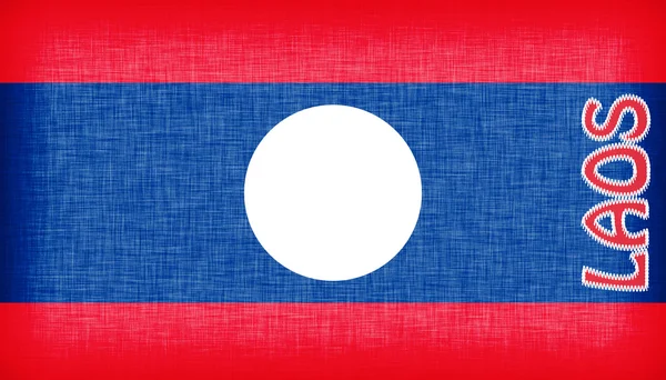 Bandeira de linen de Laos — Fotografia de Stock