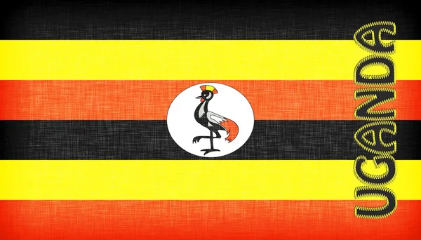 Leinenfahne von Uganda — Stockfoto