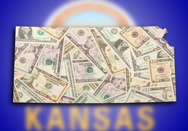 Map of Kansas — Stock Photo, Image