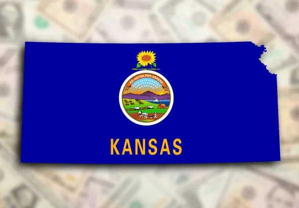 Map of Kansas — Stock Photo, Image