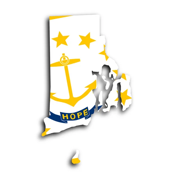 Map of Rhode Island — Stock Photo, Image