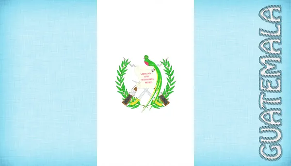Leinenfahne von Guatemala — Stockfoto