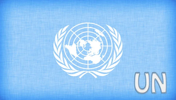 Bandeira de linho da ONU — Fotografia de Stock