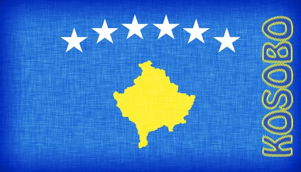 Bandera de Lino de Kosovo —  Fotos de Stock