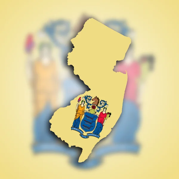 La mappa di New Jersey — Foto Stock