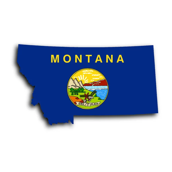 Mapa státu montana — Stock fotografie