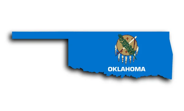 El mapa de Oklahoma — Foto de Stock