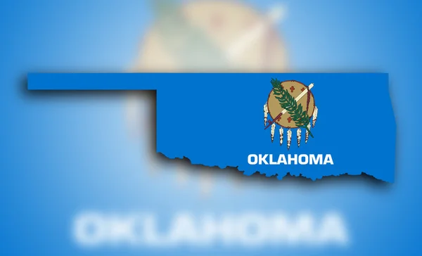 O mapa de Oklahoma — Fotografia de Stock