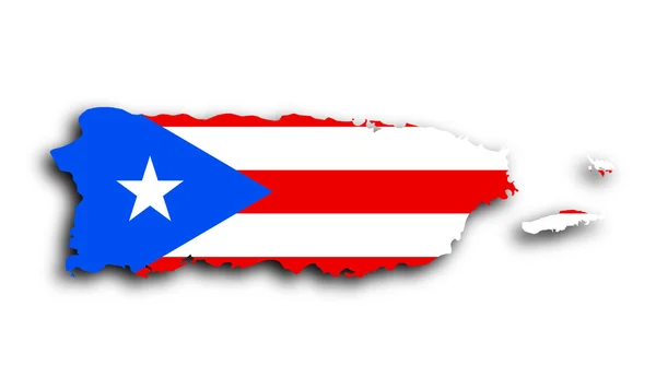 Karta över Puerto Rico — Stockfoto
