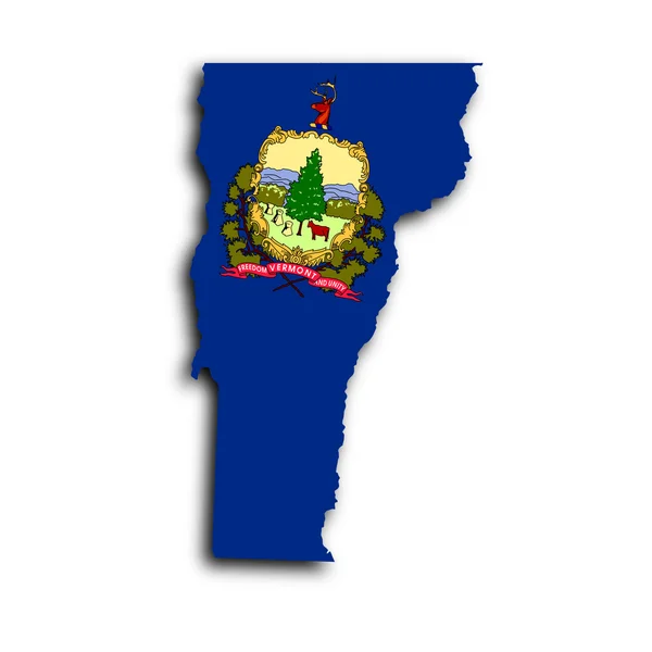 El mapa de Vermont — Foto de Stock