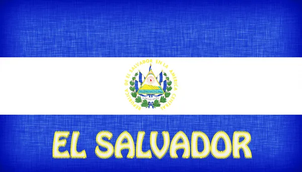 Linen flag of El Salvador — Stock Photo, Image