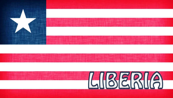 Drapeau de lin de Liberia — Photo