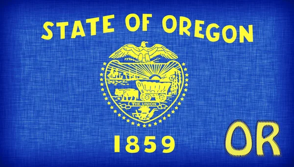 Bandera de lino del estado estadounidense de Oregon —  Fotos de Stock