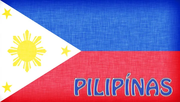 Linen flag of the Philippines — Stock Photo, Image