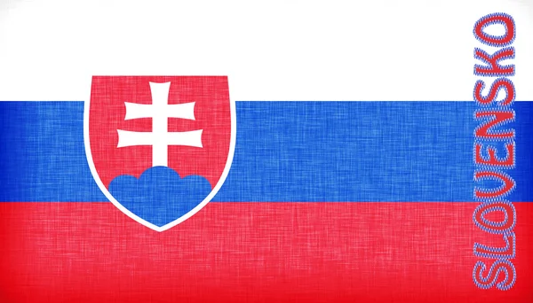 Полотняні прапор Словаччини — стокове фото