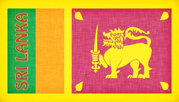 Linen flag of Sri Lanka — Stock Photo, Image