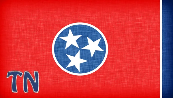 Linen flag of the US state of Tennessee — Stock Photo, Image