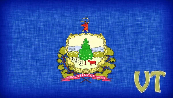 Bandera de lino del estado estadounidense de Vermont — Foto de Stock
