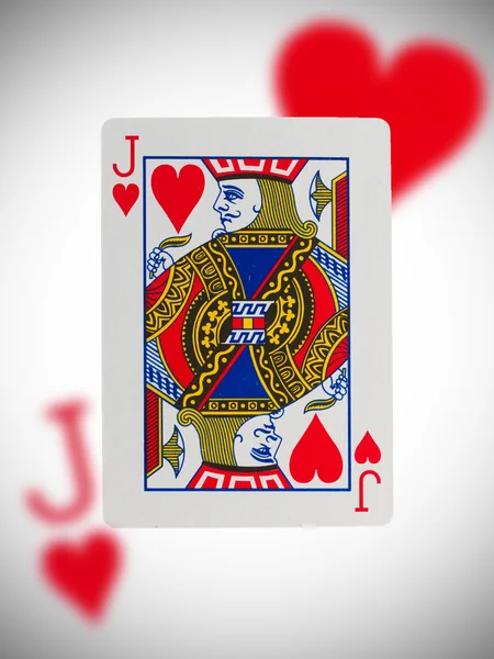 Spelkort, jack hjärtan — Stockfoto
